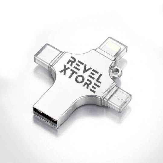 USB OTG 128GB – 4 en 1 (iPhone, iPad, Android y PC)
