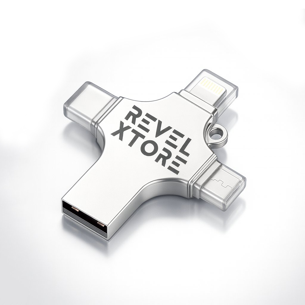 USB OTG 128GB – 4 en 1 (iPhone, iPad, Android y PC) USB OTG 128GB – 4 en 1 (iPhone, iPad, Android y PC)